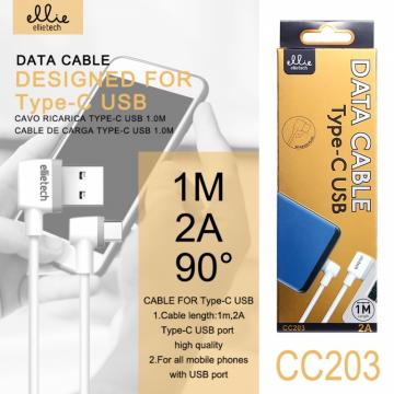 Ellietech CC203 Câble Type-C USB 2A 1M Blanc